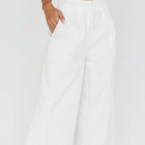 Empire Wide-Leg Side Pocket Pants